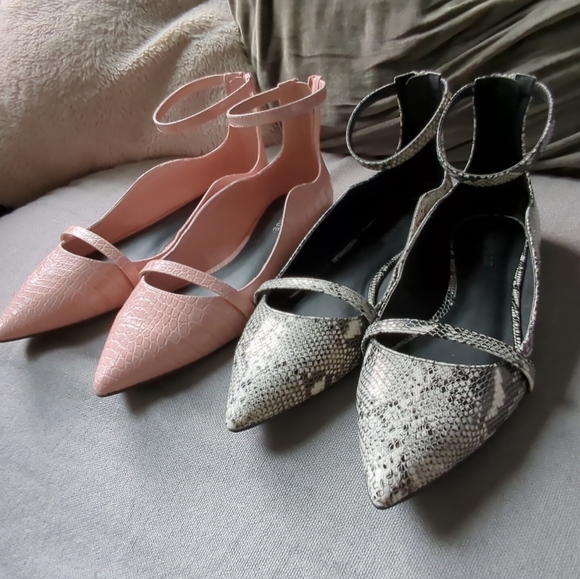 Rapamage Blakely flats x2 pairs with ankle strap and Mary Jane strap - Picture 2 of 9